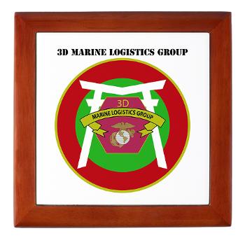 3MLG - M01 - 03 - 3rd Marine Logistics Group with Text - Keepsake Box